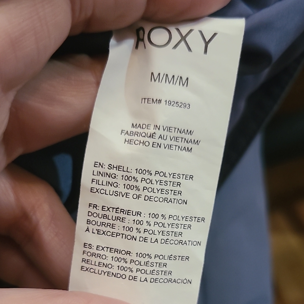 Roxy Women's Gray Hooded Ski Jacket - Picture 6 of 6